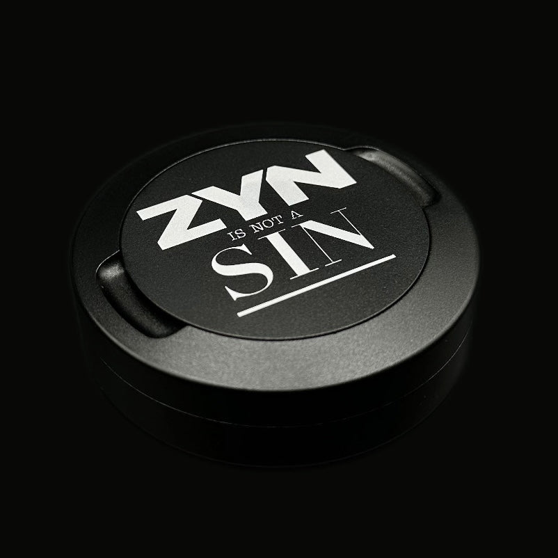 Black "Zyn Is Not a Sin" Engraved My Can My Can