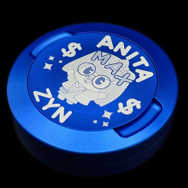 Regular / Blue "Anita Max" Engraved My Can My Can