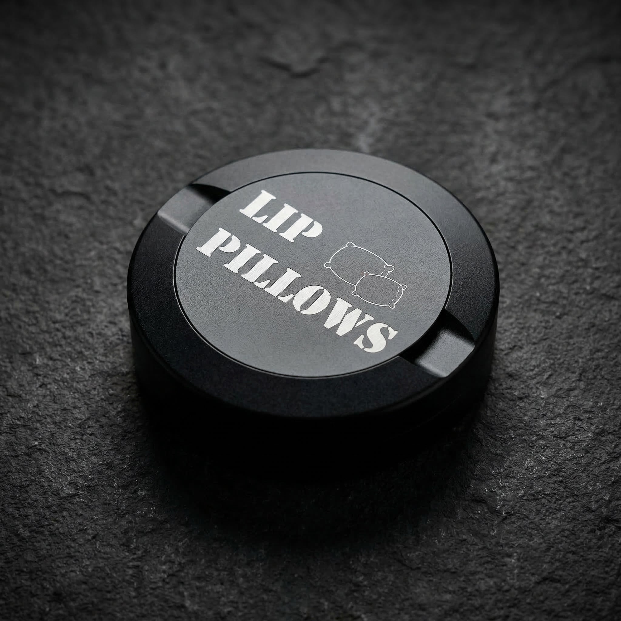 "Lip Pillows" Laser Engraved Metal Nicotine Pouch Container | Aluminum Storage Can
