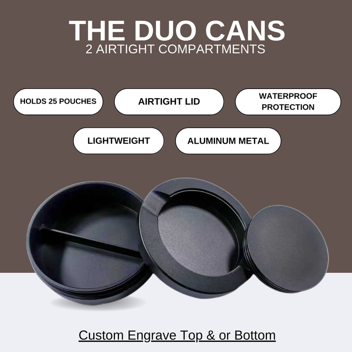 custom laser engraved metal nicotine pouch container